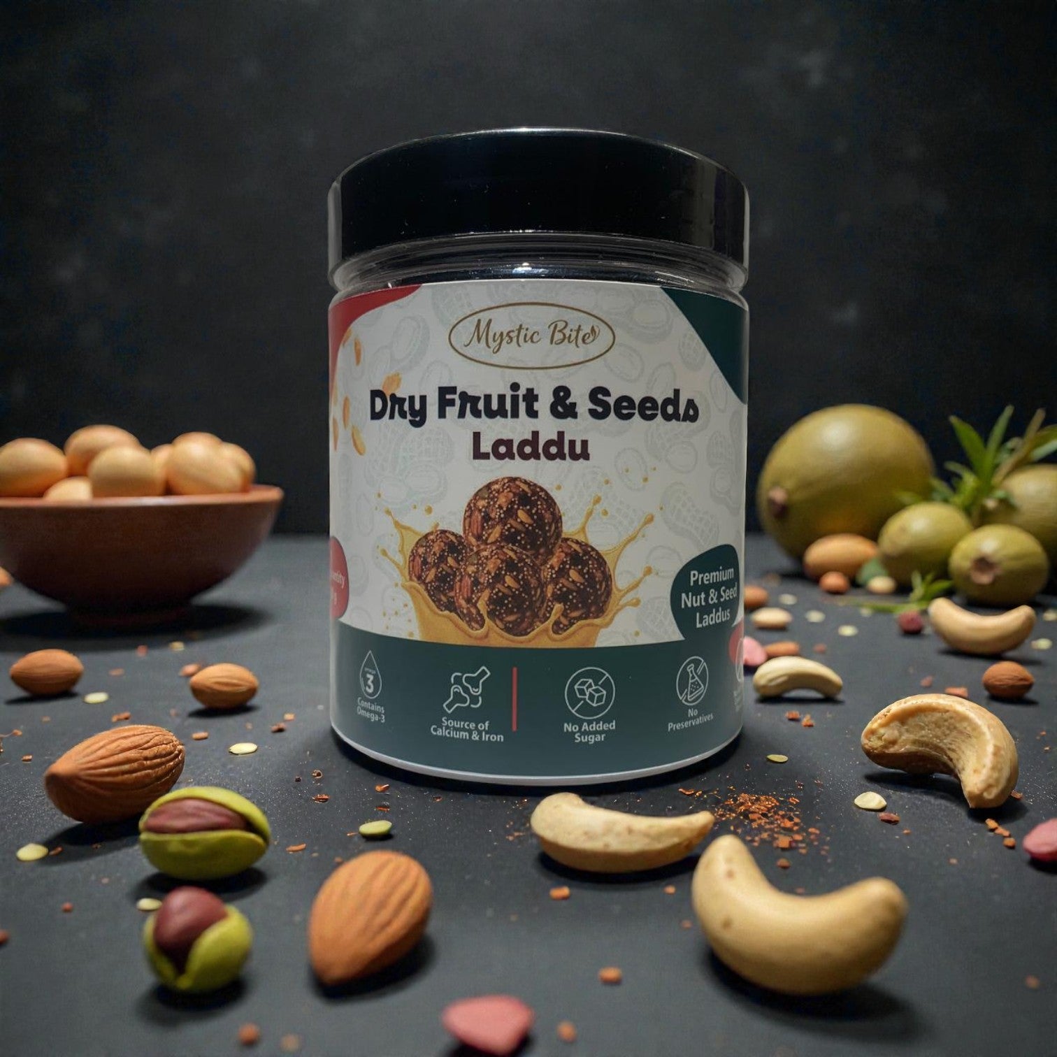 High Energy Dry Fruit Laddu - 500 gram